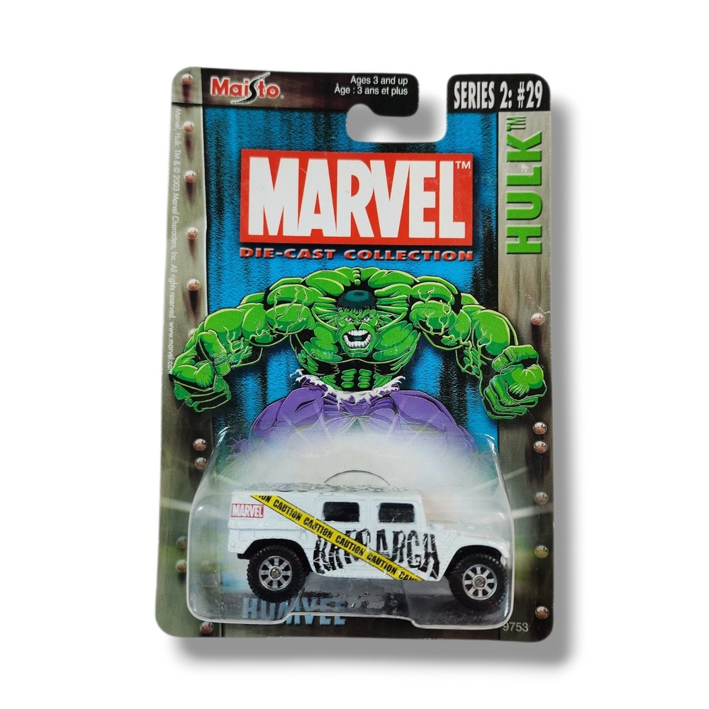 Maisto 2003 Marvel Die-Cast Collection Series 2 #29 Hulk Humvee Hummer Car NEW!